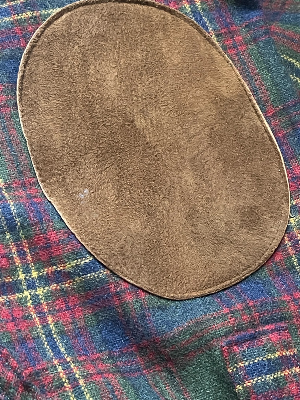 Vintage Woolrich Plaid Wool Shirt Jacket/Flannel with Brown Elbow Patches - Picture 3 of 8